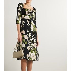 Reformation Pennie Floral Bow Midi Dress